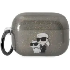 KARL LAGERFELD - Karl Lagerfeld Airpods Pro 2 Skal Gliter Karl&Choupette Svart