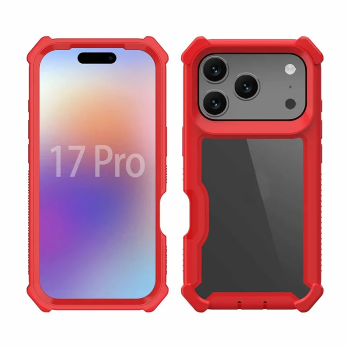 A-One Brand - iPhone 17 Pro Mobilskal TPU + PC Shockproof - Röd