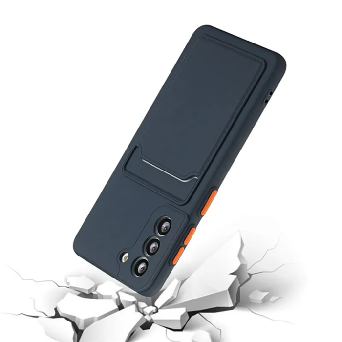 A-One Brand - Galaxy S23 Mobilskal Korthållare TPU - Mörkblå