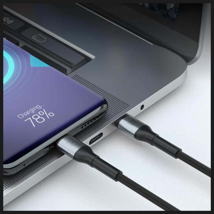 3MK - 3MK USB-C till USB-C 60W kabel 20V/3A 2m N-SERIES Hyper - Svart