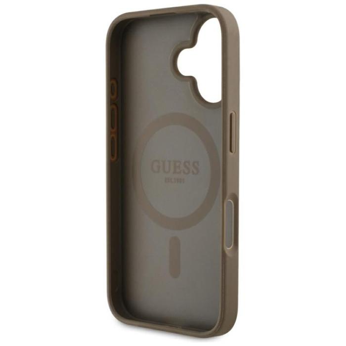 Guess - Guess iPhone 16 Mobilskal MagSafe Hot Stamp Peony Triangle