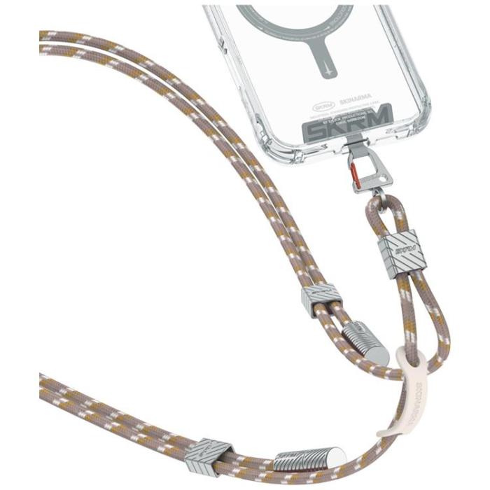 Skinarma - Skinarma 2in1 USB-C Till USB-C Kabel Lanyard Dyno Ve - Beige