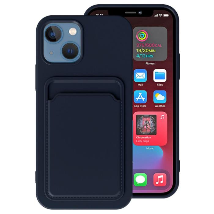 OEM - iPhone 11 Skal med Kortfack - Mörkblå