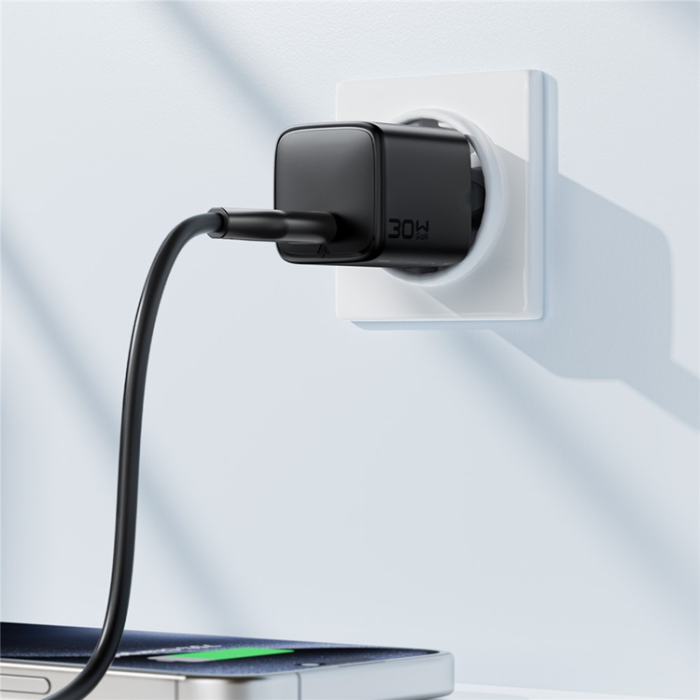 Acefast - ACEFAST Mini GaN Snabbladdare 30W USB-C EU A118 PD - Svart