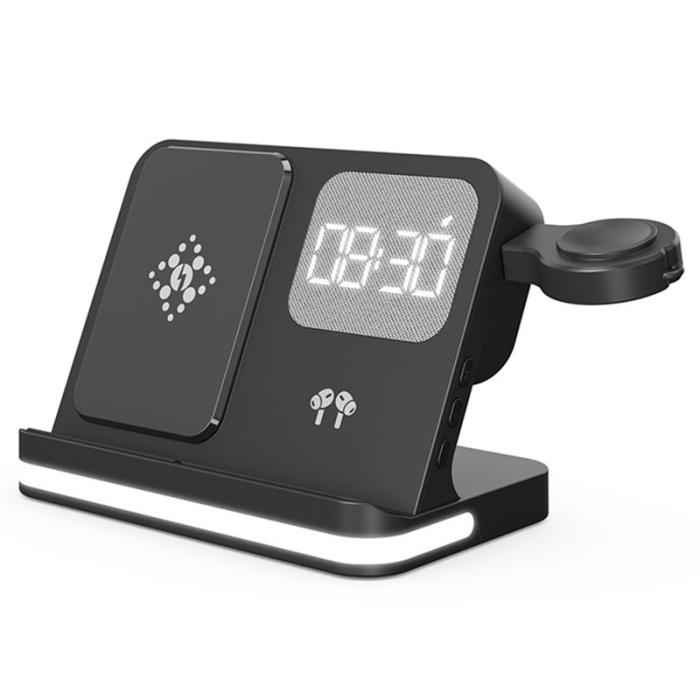 OEM - B-22 3-i-1 Trådlös Laddare 15W för iPhone, Apple Watch, AirPods