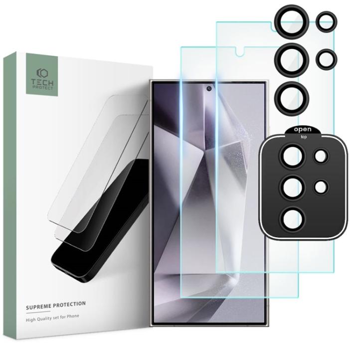 Tech-Protect - Tech-Protect Galaxy S24 Ultra Linsskydd i Härdat Glas Supreme Set