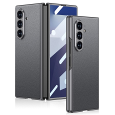 GKK - GKK Galaxy Z Fold 7 Mobilskal Skin Touch Med Härdat Glas - Grå