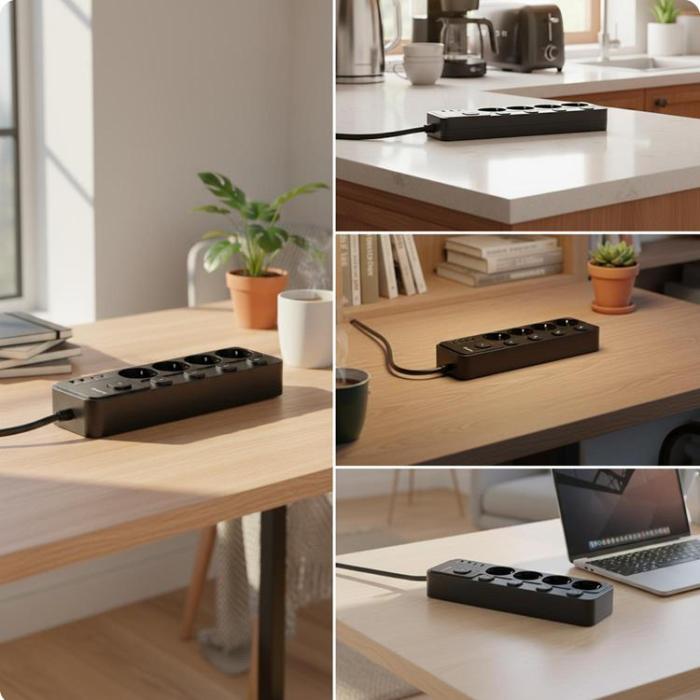 Huslog - Huslog Grenuttag med 5 Strömbrytare HUS1053