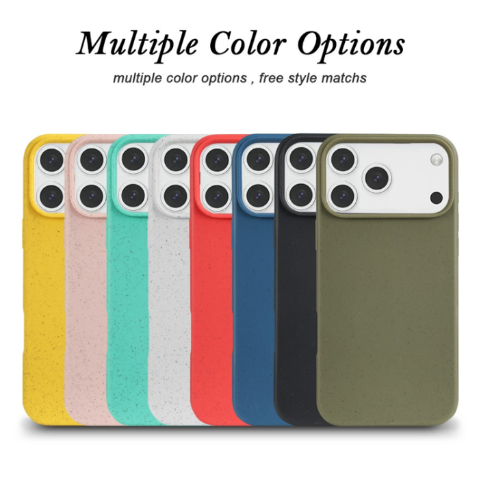 A-One Brand - iPhone 17 Pro Max Mobiskal Biodegradable Wheat Straw+TPU - Grön