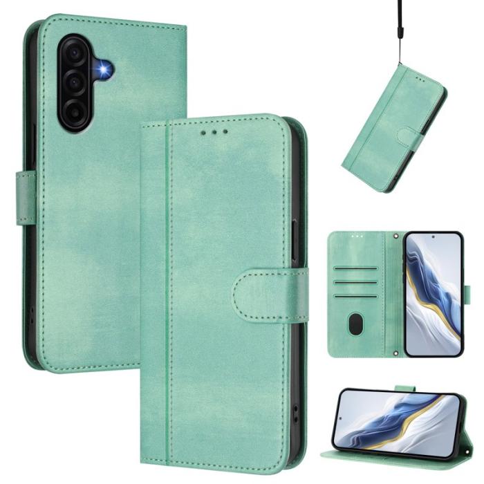 OEM - Samsung Galaxy A57 Plånboksfodral Konstläder Retro Textur - Mintgrön