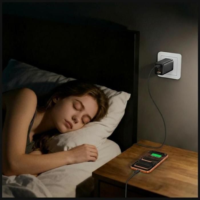 USAMS - USAMS USB-C till USB-C 60W Kabel 1.2m U92 - Svart