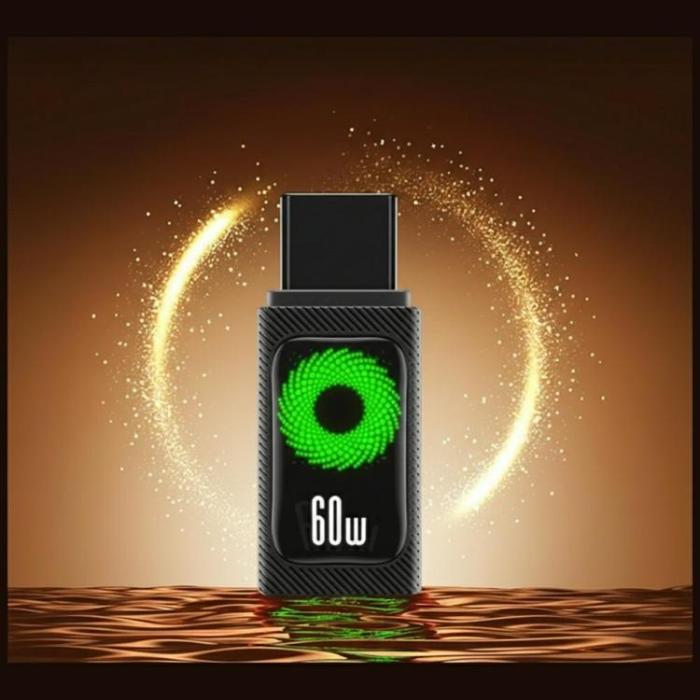 USAMS - USAMS USB-C till USB-C 60W Kabel 1.2m U92 - Svart