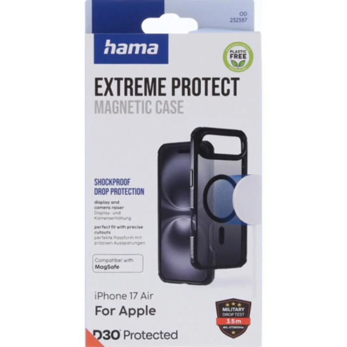 Hama - HAMA iPhone Air Mobilskal MagSafe Extreme Protect - Svart