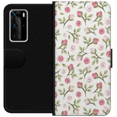 Gustaf - Pl&aring;nboksfodral till Huawei P40 Pro med Blommigt