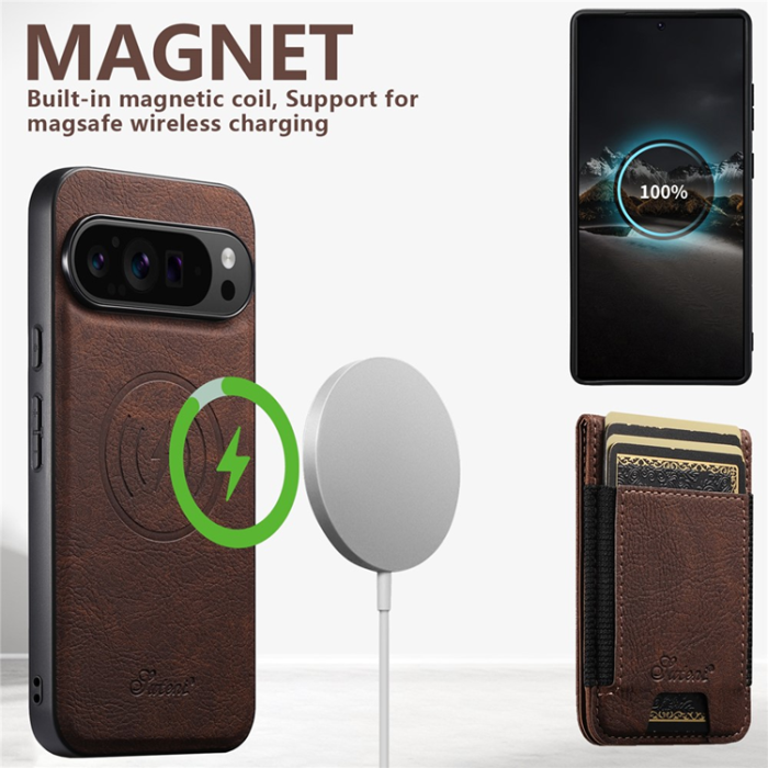 SUTENI - Suteni Google Pixel 9/9 Pro Mobilskal MagSafe Korthållare