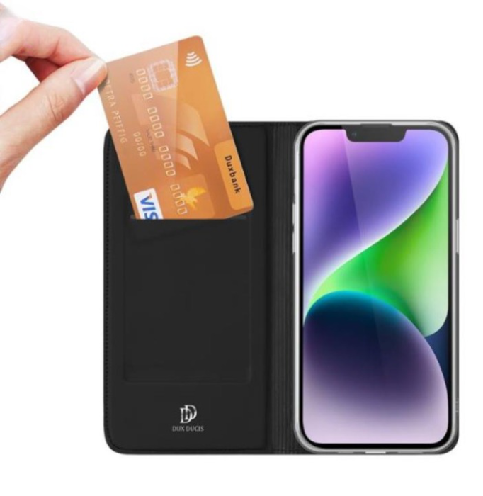 Dux Ducis - Dux Ducis iPhone 15 Plus Plånboksfodral Skin Pro - Svart