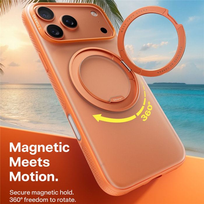 Torras - TORRAS iPhone 17 Pro Max Mobilskal MagSafe O Fitness - Orange
