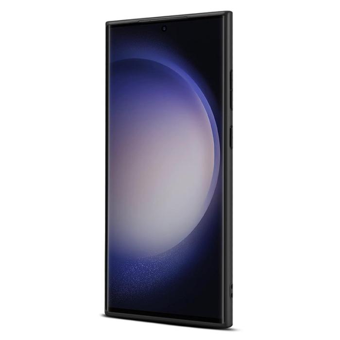DENIOR - DENIOR Mobilskal till Samsung Galaxy S25 Ultra Elastisk Kortficka PU Läder Brun
