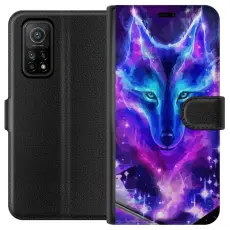 Gustaf - Pl&aring;nboksfodral till Xiaomi Mi 10T 5G med Neon Varg