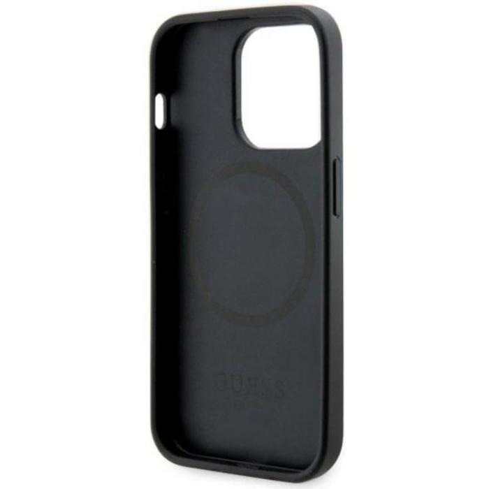 Guess - Guess iPhone 14 Pro Mobilskal MagSafe GCube Stripes - Svart