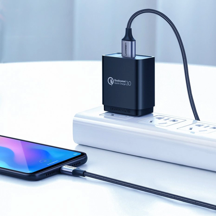 Ugreen - Ugreen USB-C till USB-A kabel Snabbladdning 2m 3A - Grå