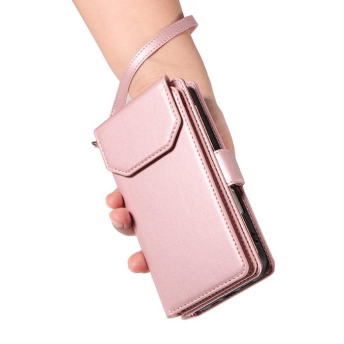 OEM - Mobilskal till Samsung Galaxy S26 Ultra KonstLäder Ställ - Roséguld