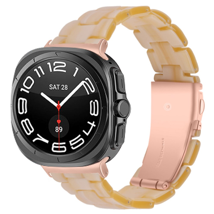 A-One Brand - Galaxy Watch 8/8 Classic (40/44/46mm) Armband Acrylic Resin - Ivory