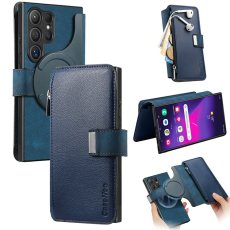CASENEO - Caseneo Pl&aring;nboksfodral F&ouml;r Galaxy S26 Ultra Magnetic L&auml;der - Bl&aring;