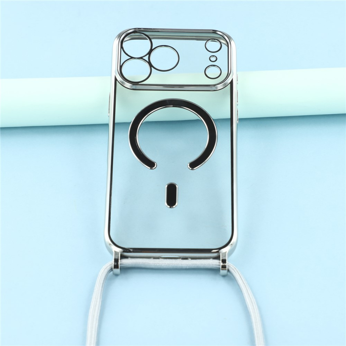 A-One Brand - iPhone 17 Pro Max Mobilskal MagSafe Electroplating TPU - Silver