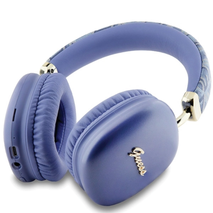 Guess - Guess On-ear Hörlurar Bluetooth GCube Metallic Script Logo - Lila