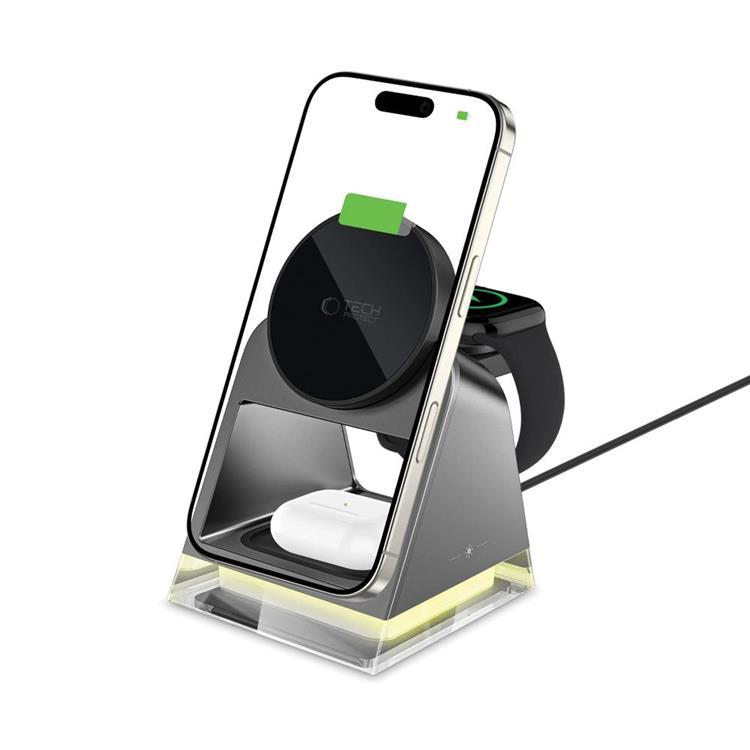 Tech-Protect Trådlös Laddare Magsafe iPhone Apple Watch AirPods (Svart) (Svart) | 505295 | AlltMobil