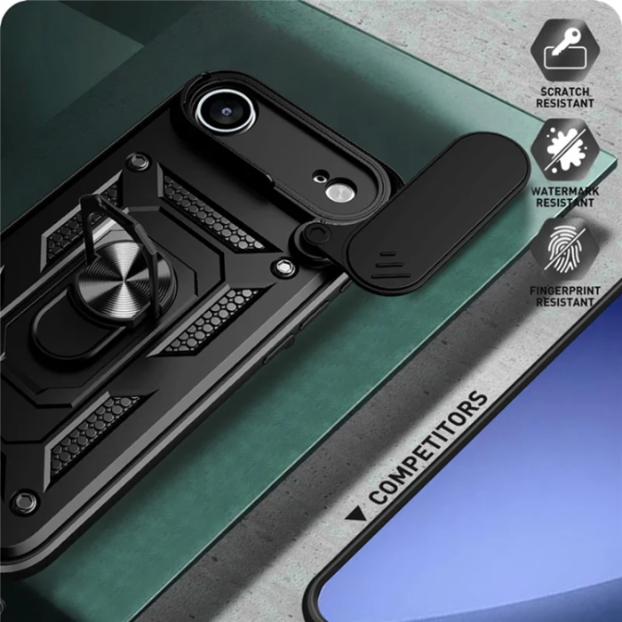 A-One Brand - iPhone 17 Air Mobilskal Slide Kameralock PC + TPU - Blå