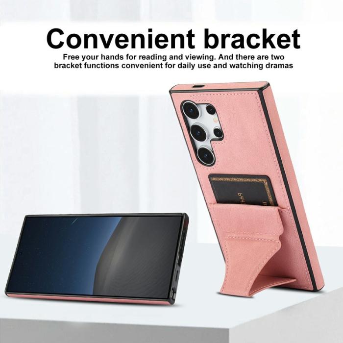 OEM - Mobilfodral för Samsung Galaxy S26 Ultra Konstläder + TPU - Rosa