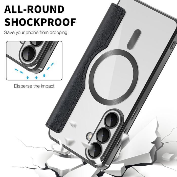 OEM - Mobilskal för Samsung Galaxy S26 Magnetiskt RFID Kortfack - Svart