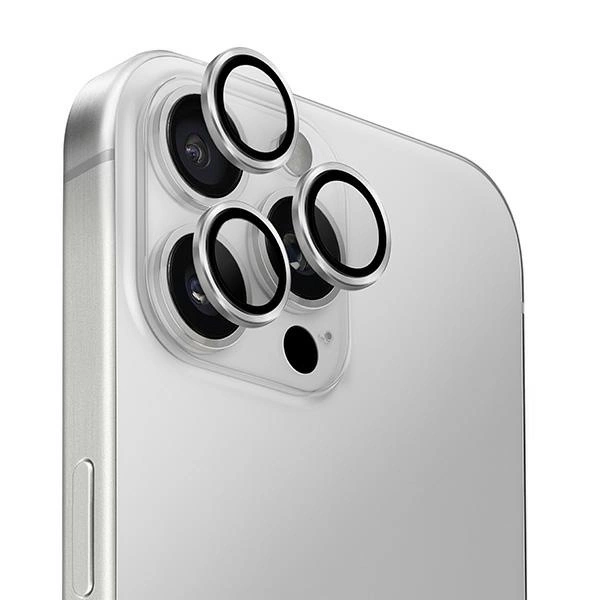 UNIQ iPhone 16 Pro/16 Pro Max Kameralinsskydd Härdat Glas Optix - Silver | 5468 | AlltMobil