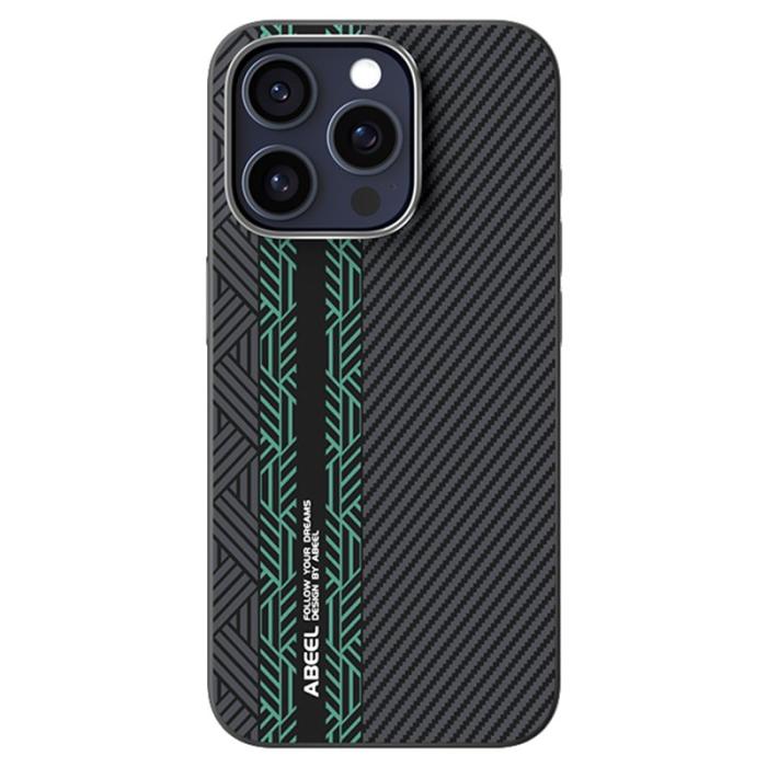 ABEEL - ABEEL iPhone 13 Pro Fodral PC TPU Aluminium KonstLäder Textur 2