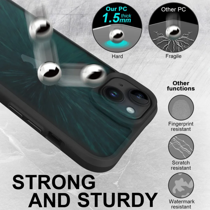 Taltech - iPhone 15 Mobilskal Stöttåligt - Svart