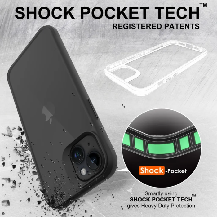 Taltech - iPhone 15 Mobilskal Stöttåligt - Svart