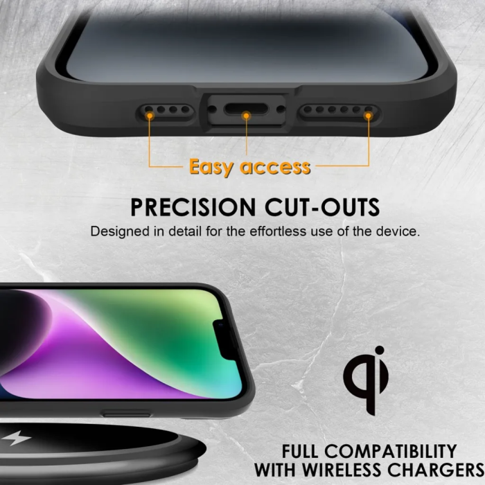 Taltech - iPhone 15 Mobilskal Stöttåligt - Svart