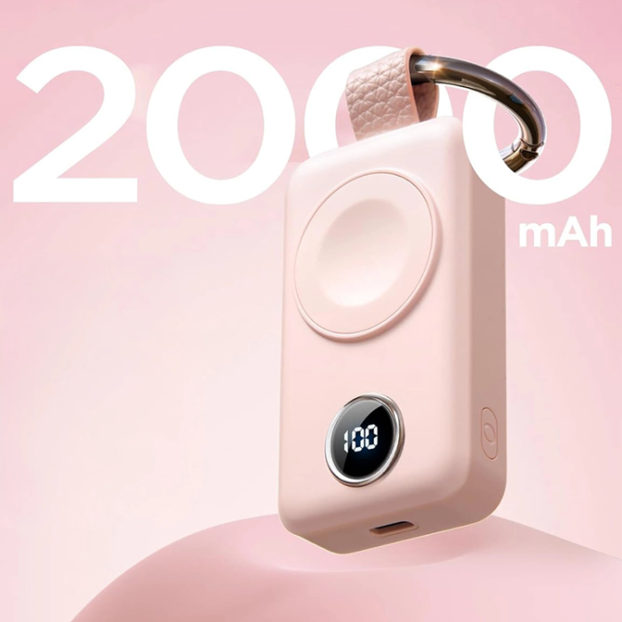 Joyroom - Joyroom Powerbank Trådlös 2000mAh 3W För Apple Watch - Rosa