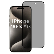 OEM - iPhone 16 Pro Max Härdat Glas Skärmskydd Privacy - Svart
