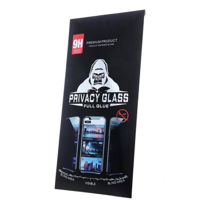 OEM - iPhone 16 Pro Max Härdat Glas Skärmskydd Privacy - Svart