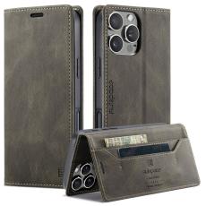 AUTSPACE - AUTSPACE iPhone 16 Pro Max Wallet Fodral KonstL&auml;der - Kaffe