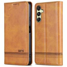 AZNS - AZNS Samsung Galaxy A16 Pl&aring;nboksfodral Konstl&auml;der - Brun