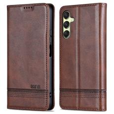 AZNS - AZNS Samsung Galaxy A16 Pl&aring;nboksfodral Konstl&auml;der - Brun
