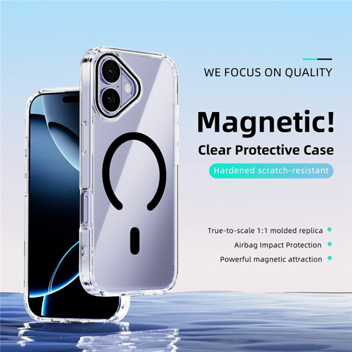 ABEEL - ABEEL iPhone 17 Mobiskal MagSafe Anti Scratch - Svart