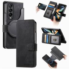 CASENEO - CASENEO Samsung Galaxy Z Fold3 5G Pl&aring;nboksfodral Konstl&auml;der - Svart