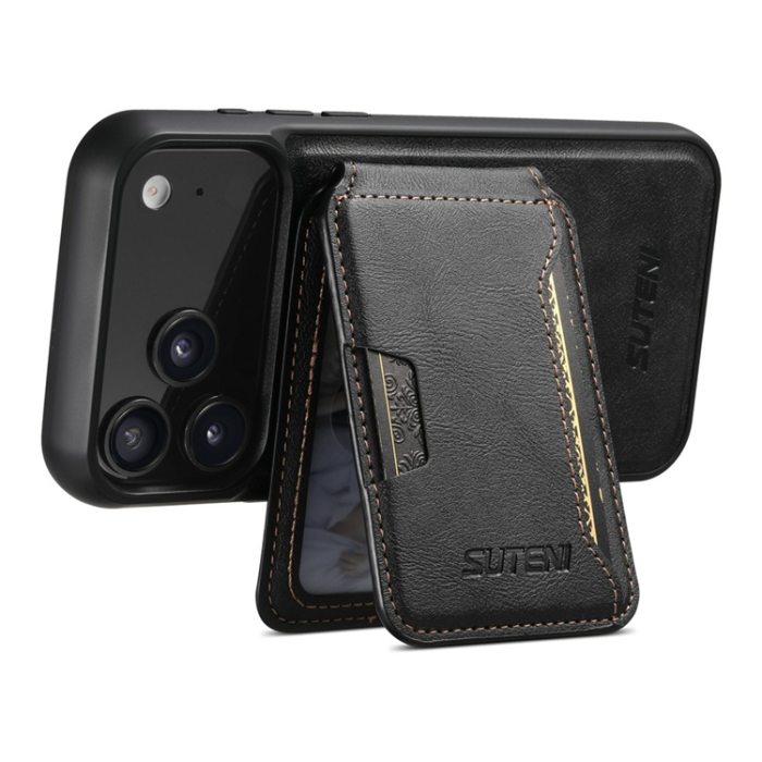 SUTENI - SUTENI iPhone 17 Pro Max Mobilskal MagSafe Cowhide M3 - Svart