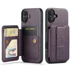 FIERRE SHANN - FIERRE SHANN 024 iPhone 16 Fodral Card Holder - KonstL&auml;der - Lila