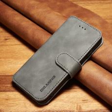 DG.MING - DG.MING Retro Konstl&auml;der Pl&aring;nboksfodral f&ouml;r iPhone 7/8/SE 2022 - Gr&aring;